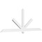 Ekena Millwork Kennewick Architectural Grade PVC Gable Bracket, 96"W x 36"H x 2"D x 4"F, 9/12 Pitch GBP096X36X0204KEN00 - alternate 1